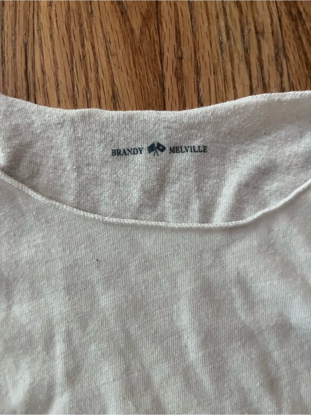 Brandy Melville White Crewneck Tee